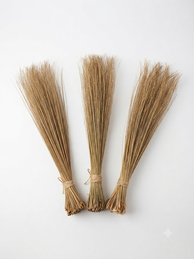 Balai en fibres naturelles - lot de 3