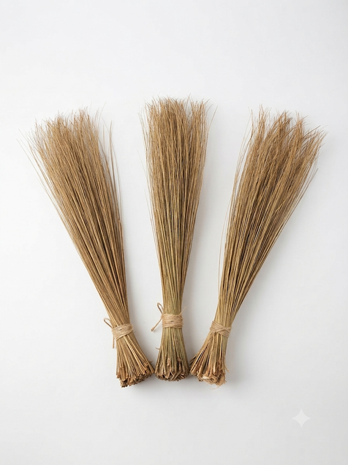 Balai en fibres naturelles - lot de 3